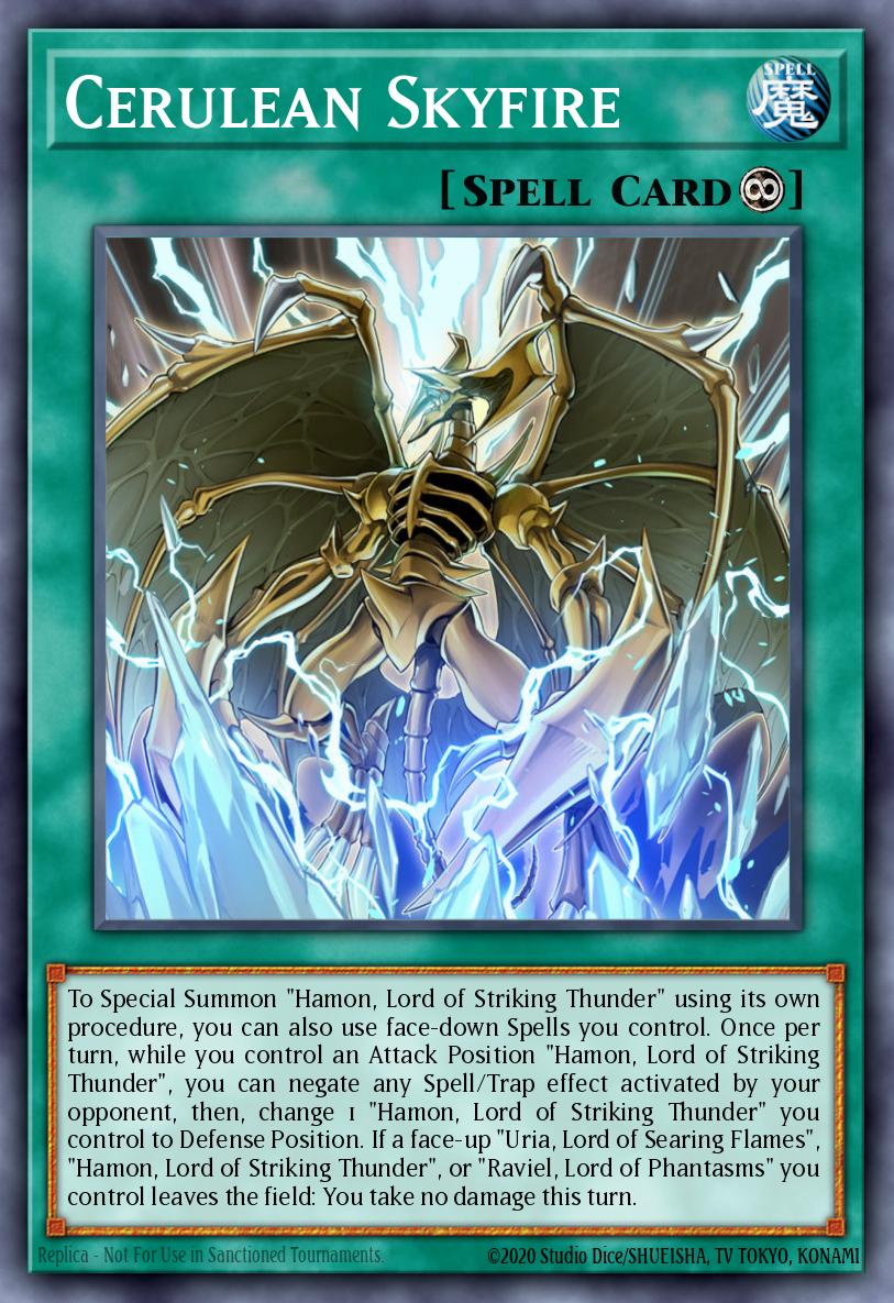 Cerulean Skyfire Common SGX3-ENG11 Speed Duel GX Duelists of Shadows Yugioh card