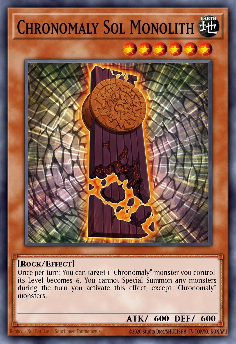 Chronomaly Sol Monolith Super Rare NUMH-EN004 Number Hunters Yugioh card