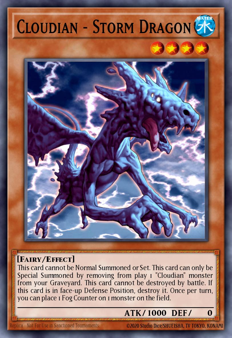 Cloudian - Storm Dragon Common LODT-EN040 Light of Destruction Yugioh card