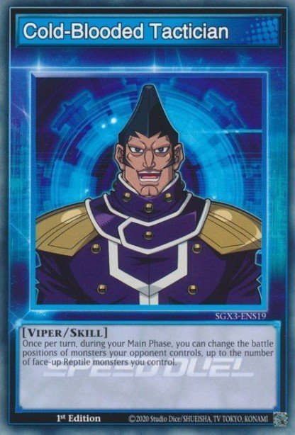 Cold-Blooded Tactician Common SGX3-ENS19 Speed Duel GX Duelists of Shadows Yugioh card