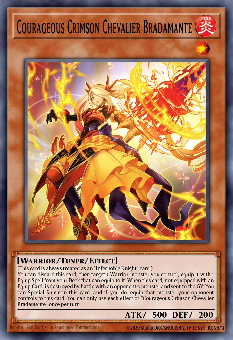 Courageous Crimson Chevalier Bradamante Secret Rare BLMR-EN014 Battles of Legend Monstrous Revenge Yugioh card