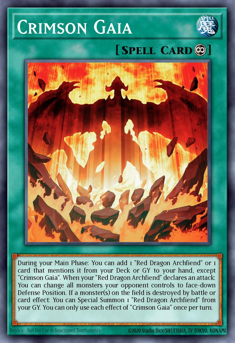 Crimson Gaia Common SDCK-EN026 Structure Deck The Crimson King Yugioh card