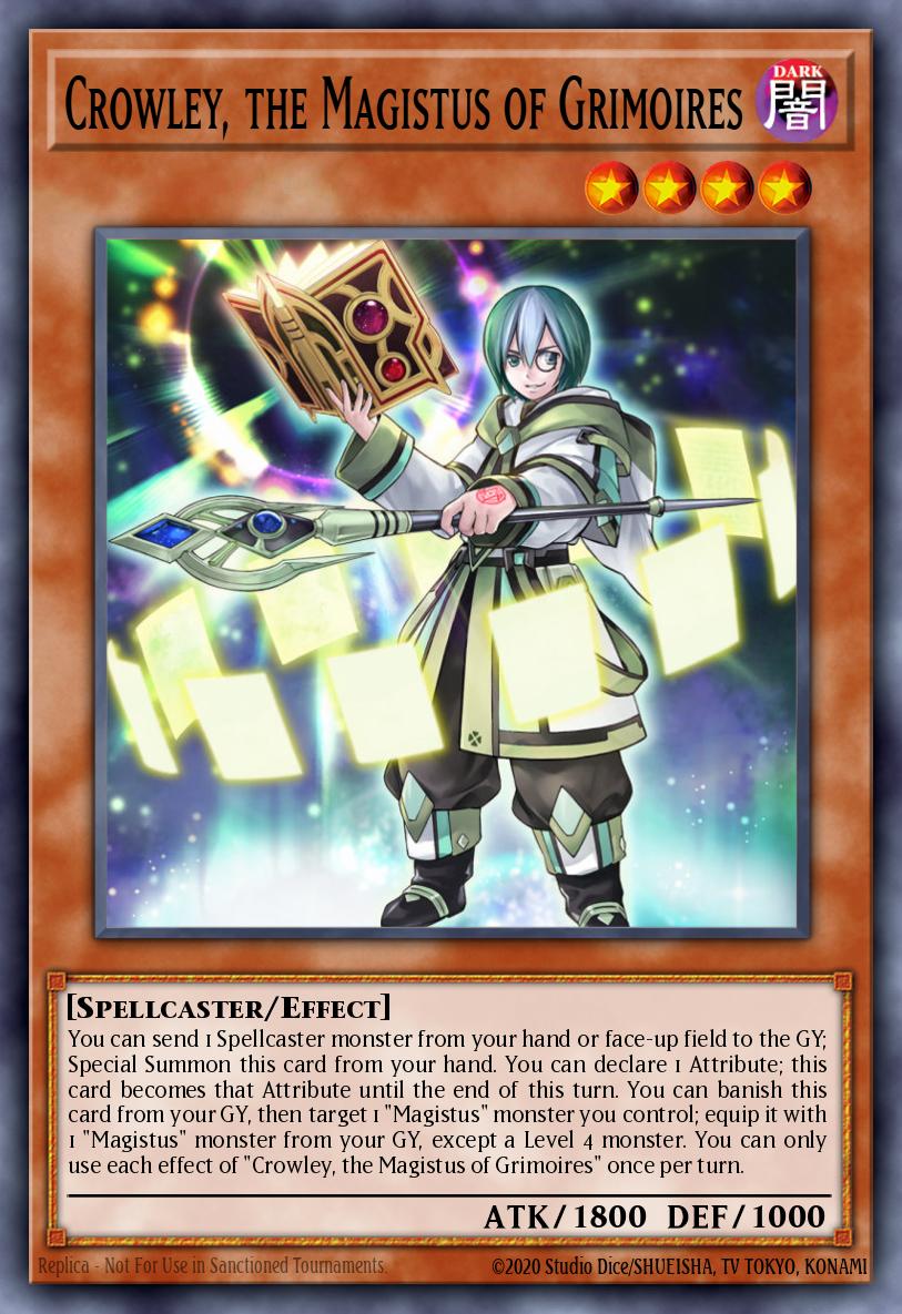 Crowley the Magistus of Grimoires Super Rare GEIM-EN001 Genesis Impact Yugioh card