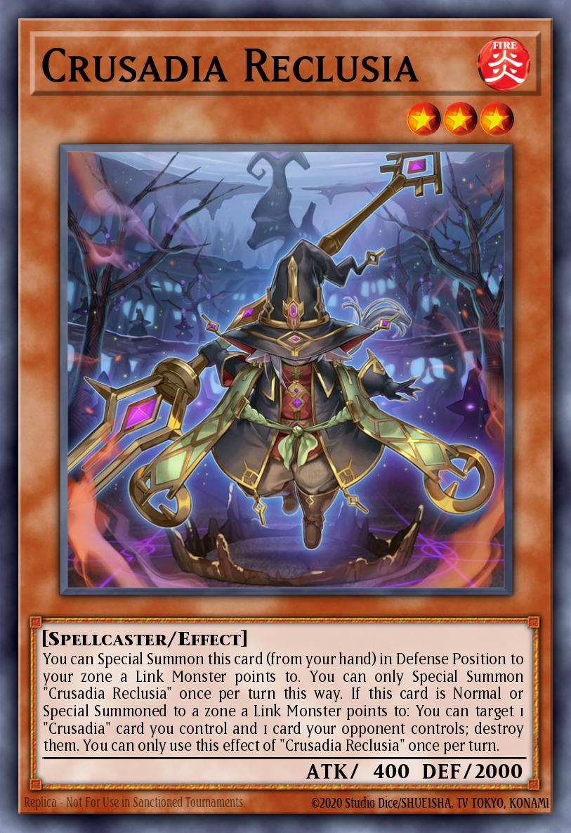 Crusadia Reclusia Ultra Rare MP19-EN077 2019 Gold Sarcophagus Tin Mega Pack Yugioh card