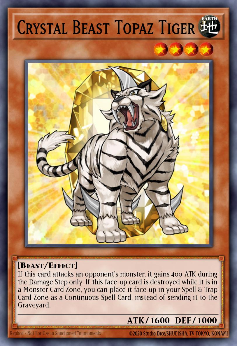 Crystal Beast Topaz Tiger Ultra Rare BLCR-EN050 Battles of Legend Crystal Revenge Yugioh card