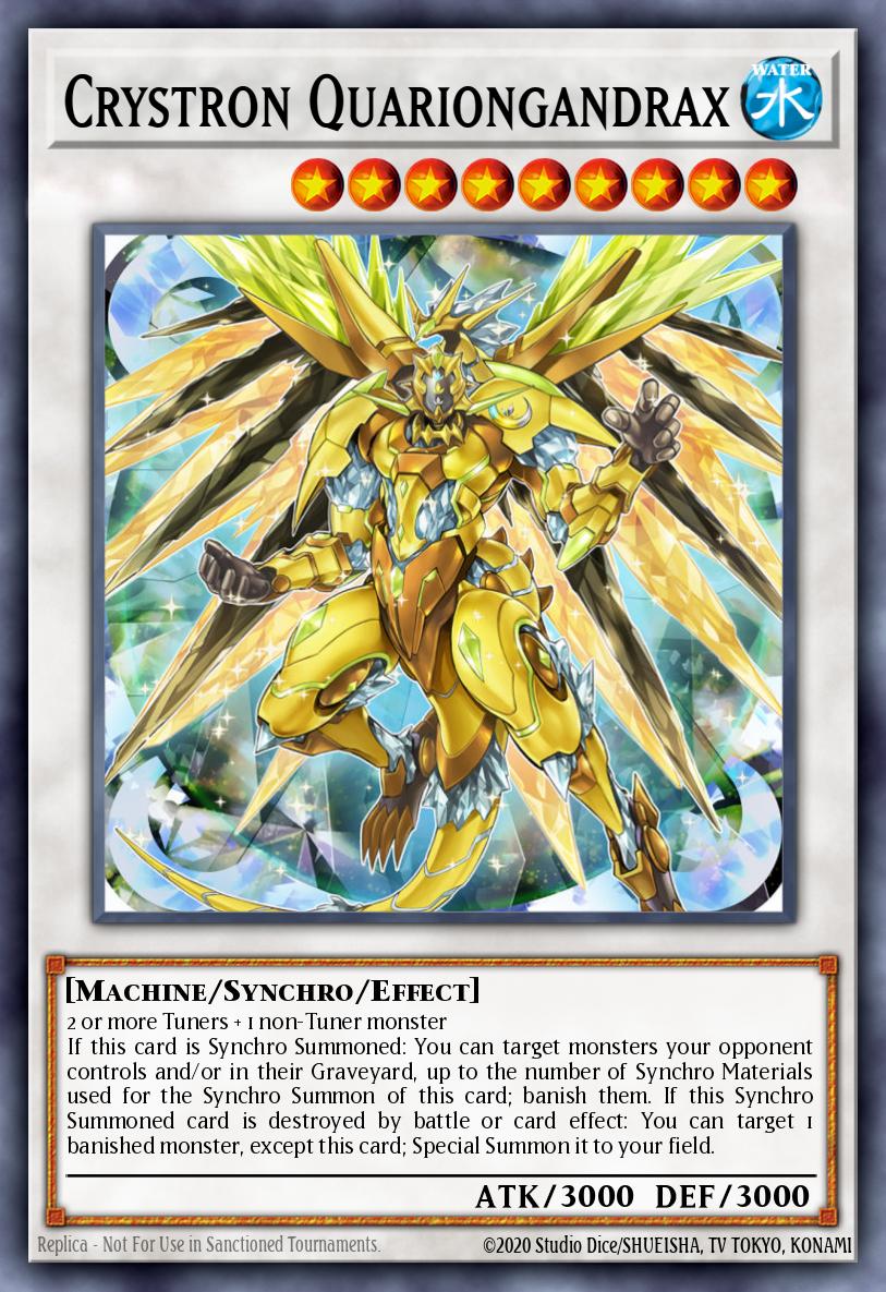 Crystron Quariongandrax Rare MZTM-EN087 Maze of the Master Yugioh card