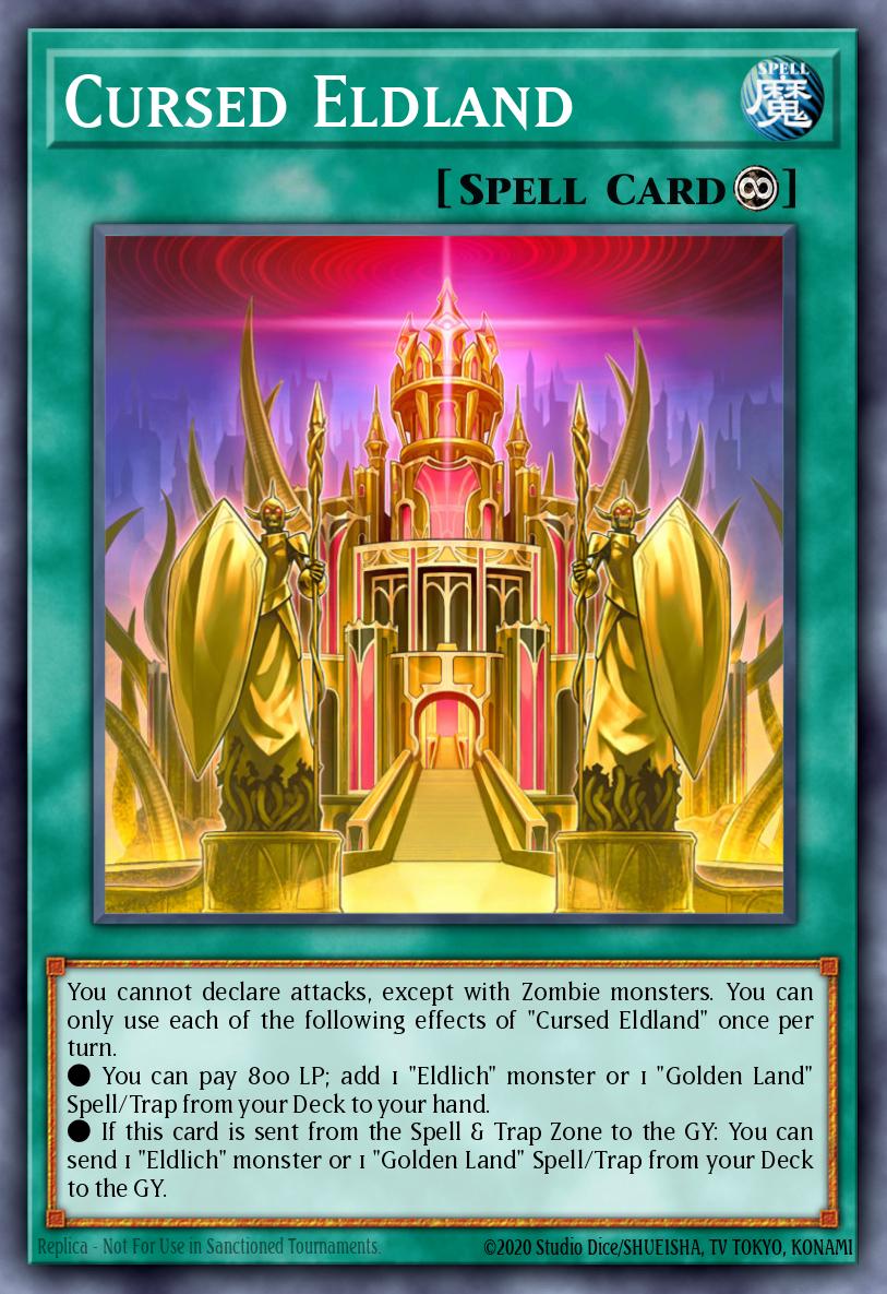 Cursed Eldland Premium Gold Rare MGED-EN048 Maximum Gold El Dorado Yugioh card