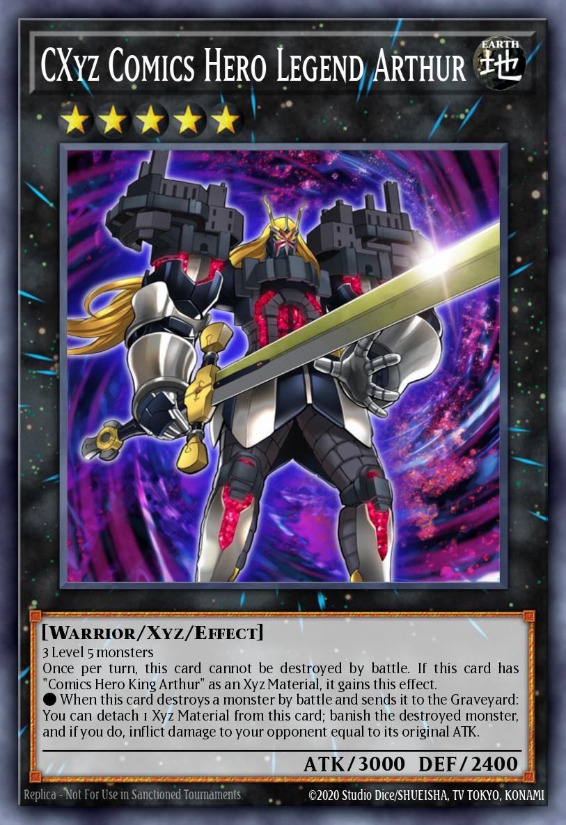 CXyz Comics Hero Legend Arthur Secret Rare NUMH-EN042 Number Hunters Yugioh card