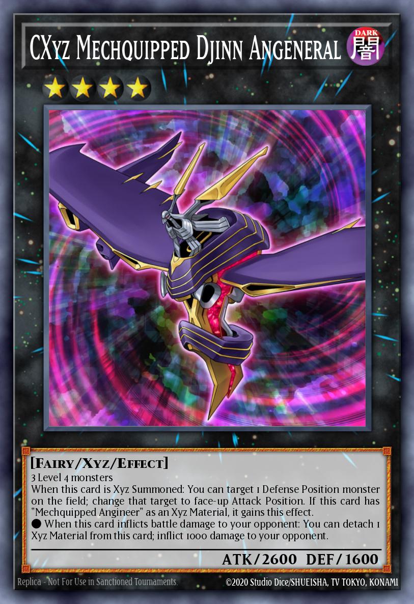 CXyz Mechquipped Djinn Angeneral Super Rare NUMH-EN036 Number Hunters Yugioh card
