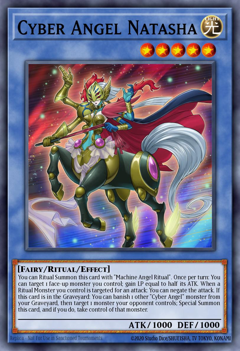 Cyber Angel Natasha Super Rare RATE-EN036 Raging Tempest Yugioh card