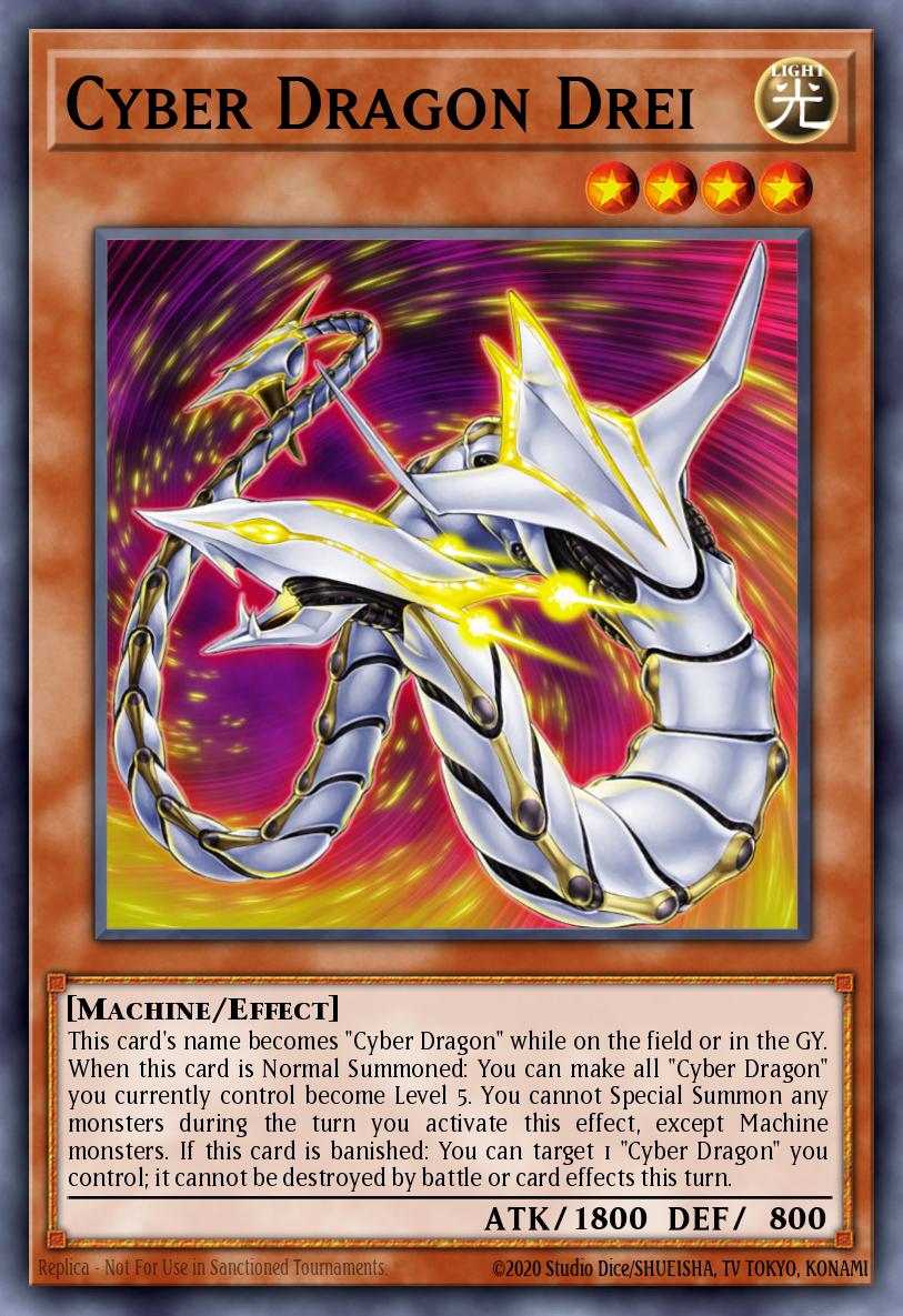 Cyber Dragon Drei Super Rare SDCR-EN002 Cyber Dragon Revolution Structure Deck Yugioh card