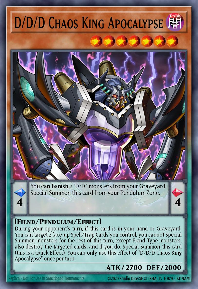 D/D/D Chaos King Apocalypse Ultra Rare SDPD-EN001 Pendulum Domination Structure Deck Yugioh card