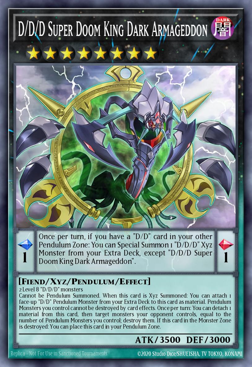 D/D/D Super Doom King Dark Armageddon Ultra Rare BLLR-EN008 Battles of Legend Lights Revenge Yugioh card