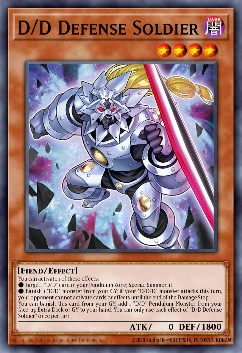 D/D Defense Soldier Common DOOD-EN002 Doom of Dimensions Yugioh card