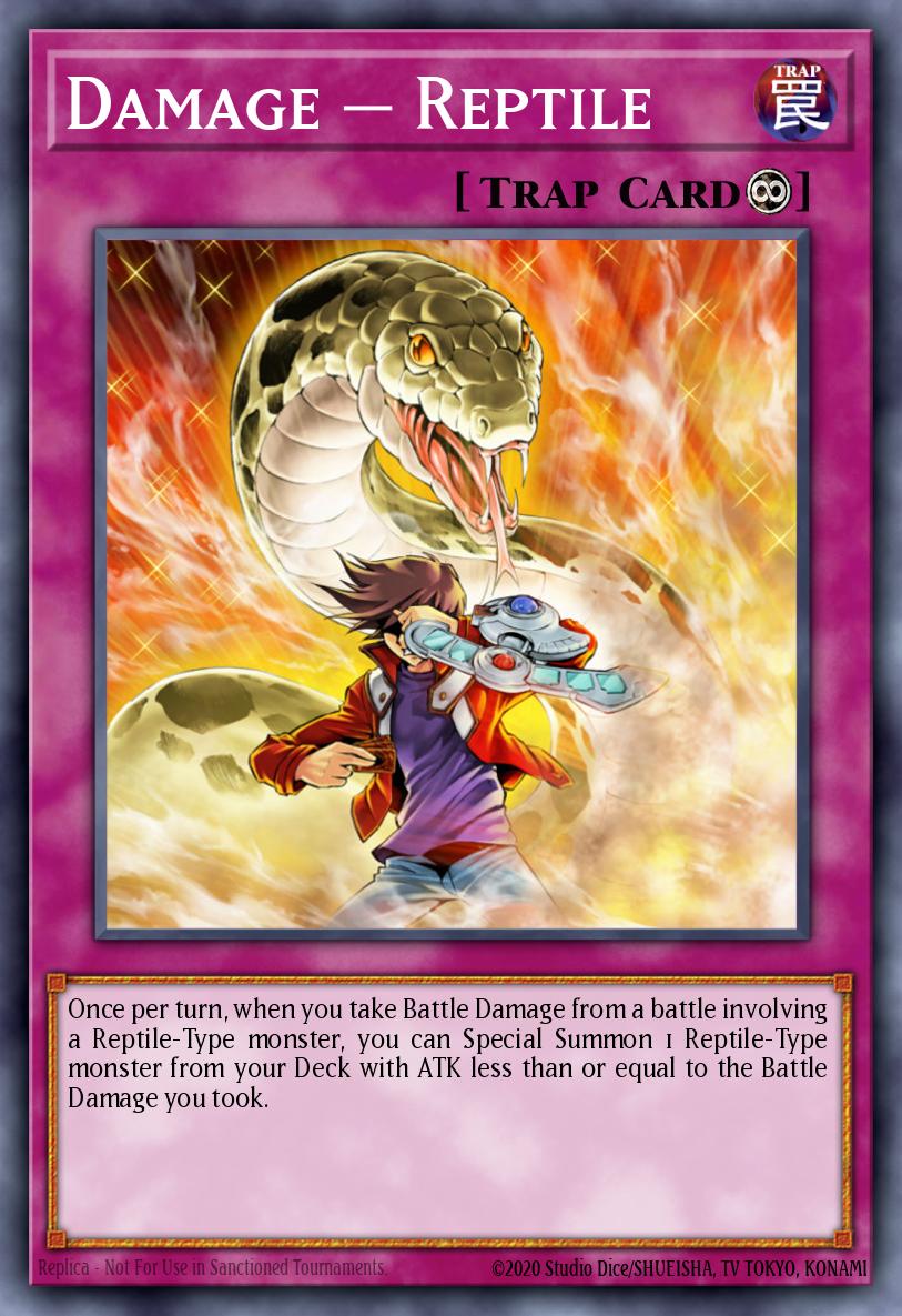 Damage = Reptile Rare ANGU-EN058 Ancient Guardians Yugioh card
