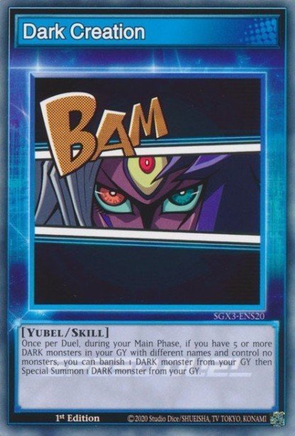 Dark Creation Common SGX3-ENS20 Speed Duel GX Duelists of Shadows Yugioh card