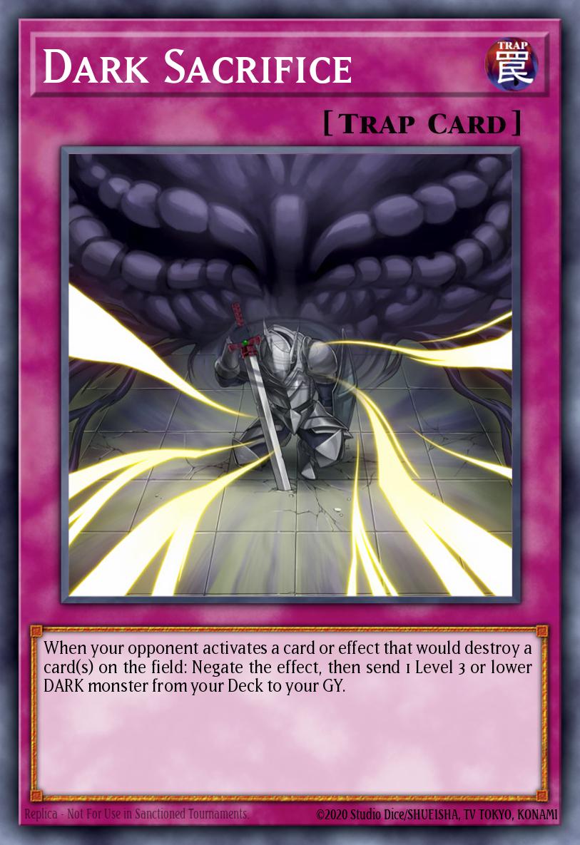 Dark Sacrifice Secret Rare BLHR-EN056 Battles of Legend Heros Revenge Yugioh card