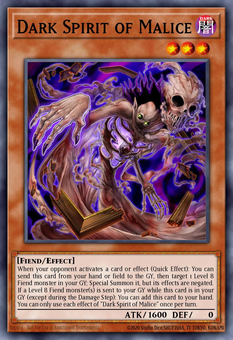 Dark Spirit of Malice Super Rare LED5-EN003 Legendary Duelists Immortal Destiny Yugioh card
