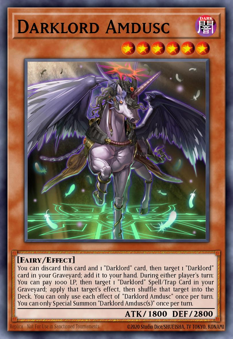 Darklord Amdusc Rare MZMU-EN084 Maze of Muertos Yugioh card