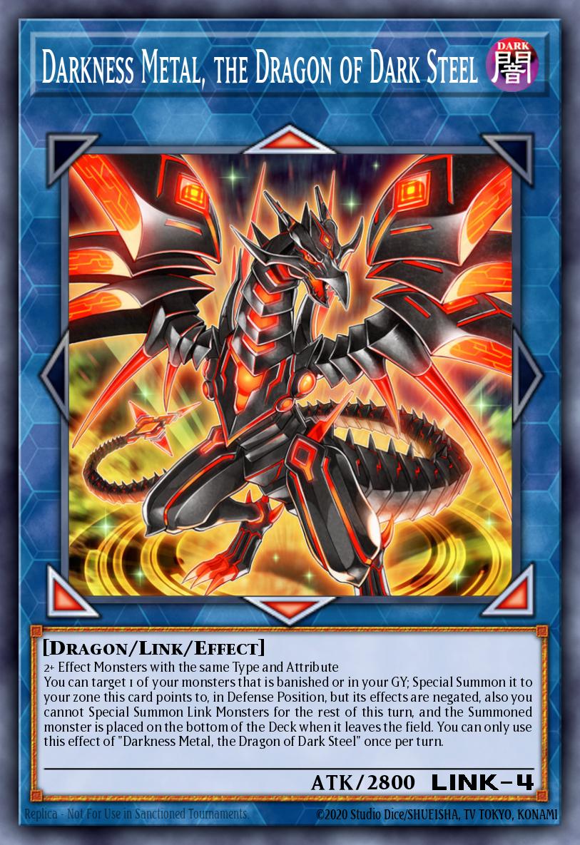 Darkness Metal the Dragon of Dark Steel Secret Rare BLAR-EN047 Battles of Legend Armageddon Yugioh card