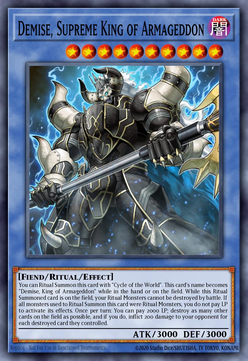 Demise Supreme King of Armageddon Rare CYHO-EN030 Cybernetic Horizon Yugioh card