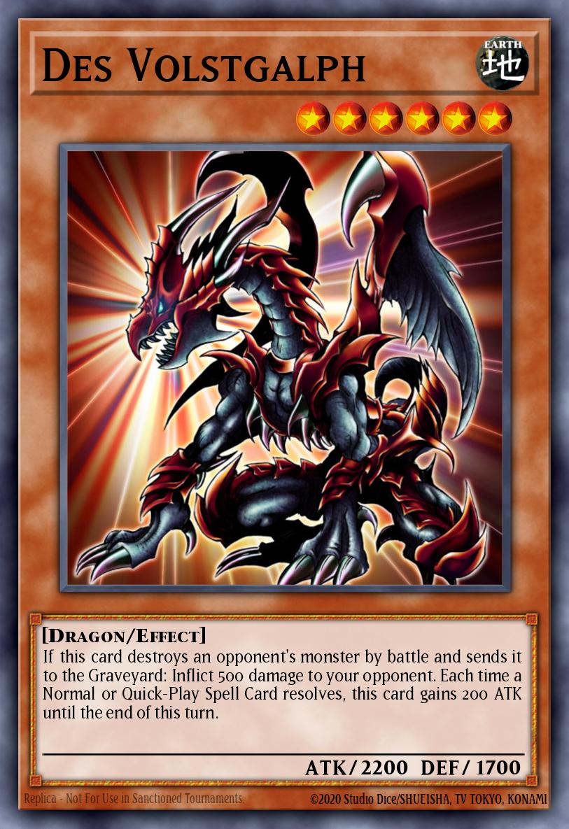 Des Volstgalph Gold Rare GLD2-EN002 Gold Series 2009 Yugioh card