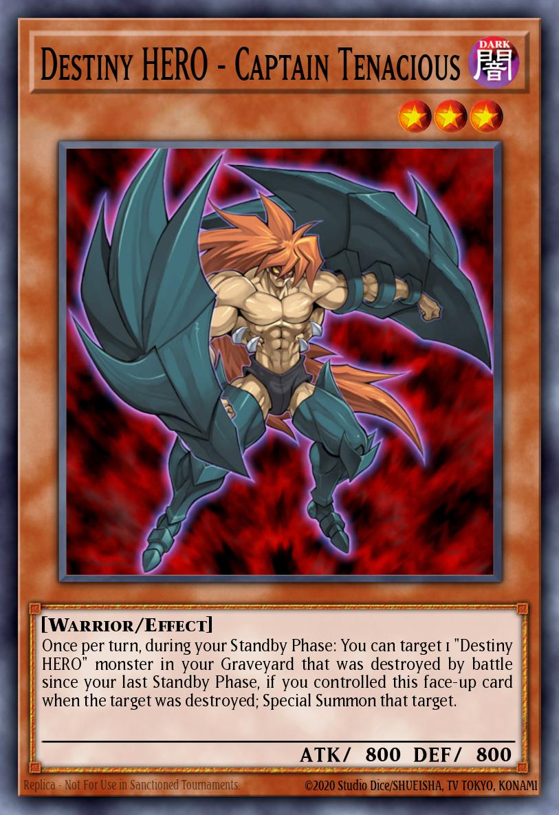 Destiny HERO - Captain Tenacious Common DR04-EN182 Dark Revelation Volume 4 Yugioh card