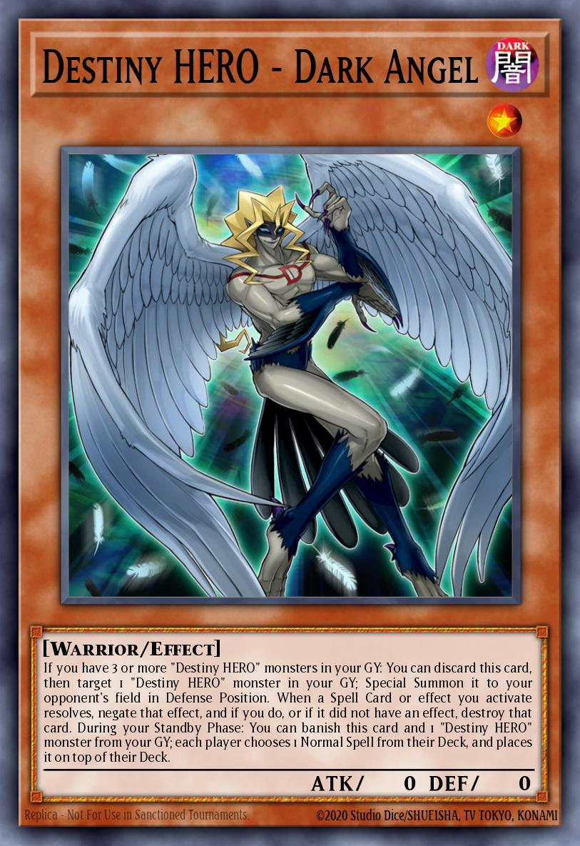 Destiny HERO - Dark Angel Secret Rare DESO-EN005 Destiny Soldiers Yugioh card