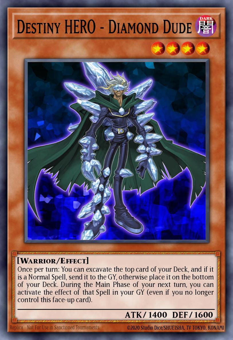 Destiny HERO - Diamond Dude Super Rare DR04-EN183 Dark Revelation Volume 4 Yugioh card