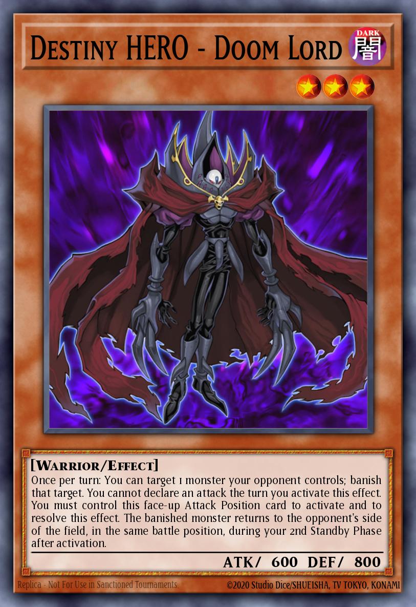 Destiny HERO - Doom Lord Rare DR04-EN181 Dark Revelation Volume 4 Yugioh card