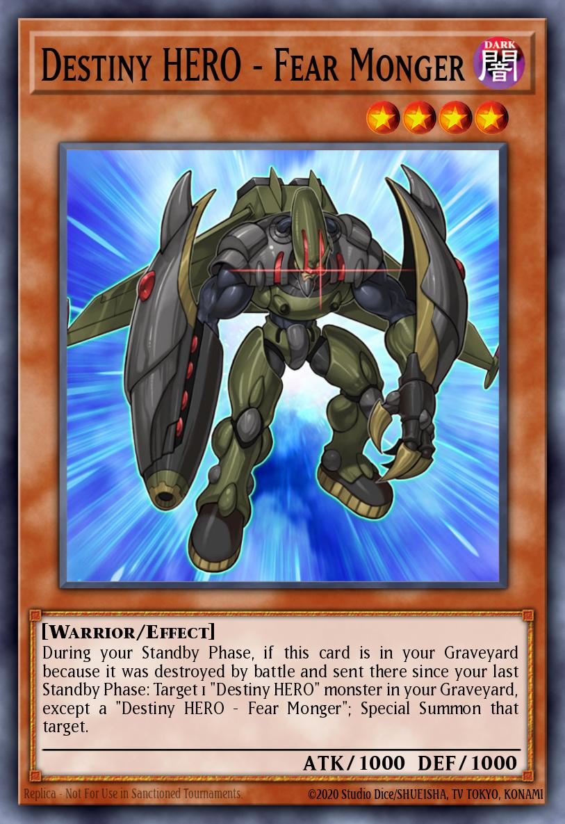 Destiny HERO - Fear Monger Super Rare CP06-EN002 Champion Pack Game Six Yugioh card