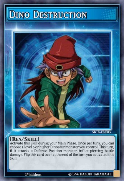 Dino Destruction Super Rare SBTK-ENS03 Speed Duel Trials of the Kingdom Yugioh card
