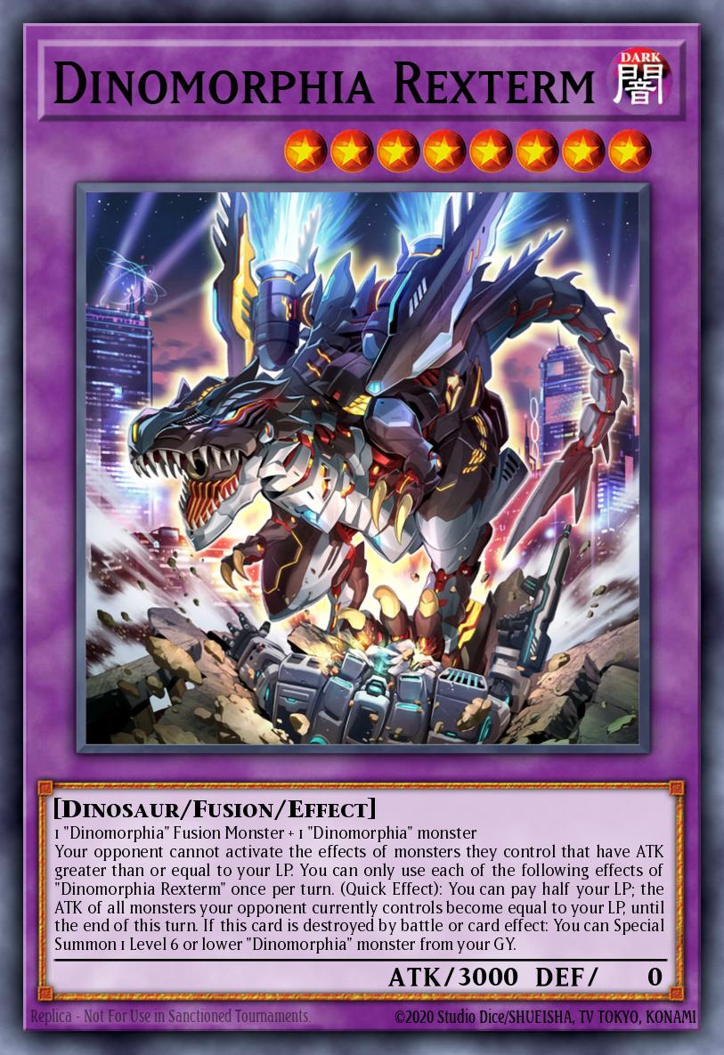 Dinomorphia Rexterm Prismatic Secret Rare MP23-EN082 25th Anniversary Tin Dueling Heroes Mega Pack Yugioh card