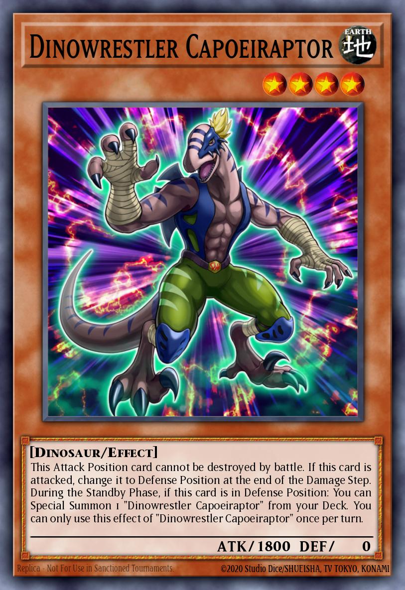 Dinowrestler Capoeiraptor Common MP19-EN157 2019 Gold Sarcophagus Tin Mega Pack Yugioh card