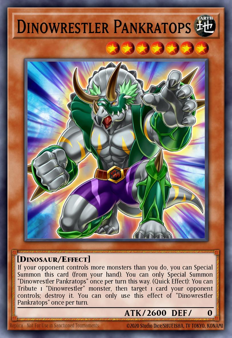 Dinowrestler Pankratops Ultra Rare MP19-EN160 2019 Gold Sarcophagus Tin Mega Pack Yugioh card
