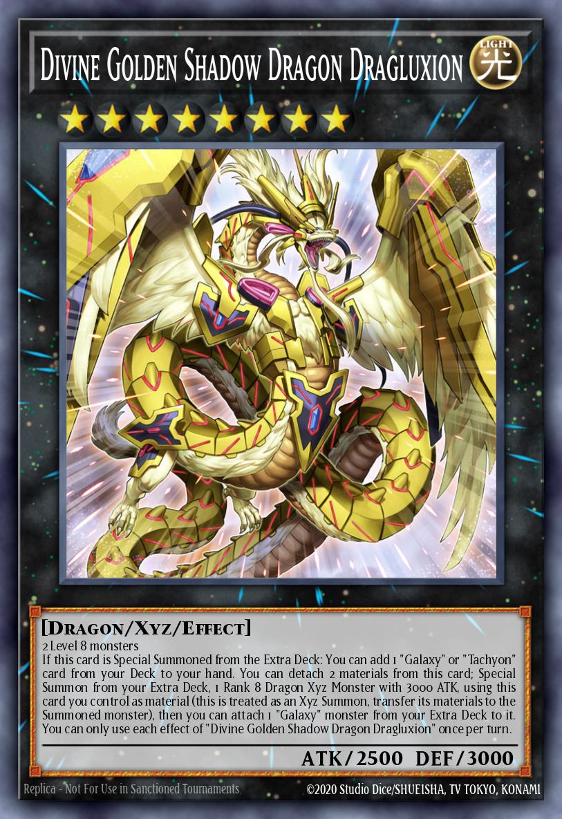 Divine Golden Shadow Dragon Dragluxion Collector's Rare MZTM-EN014 Maze of the Master Yugioh card