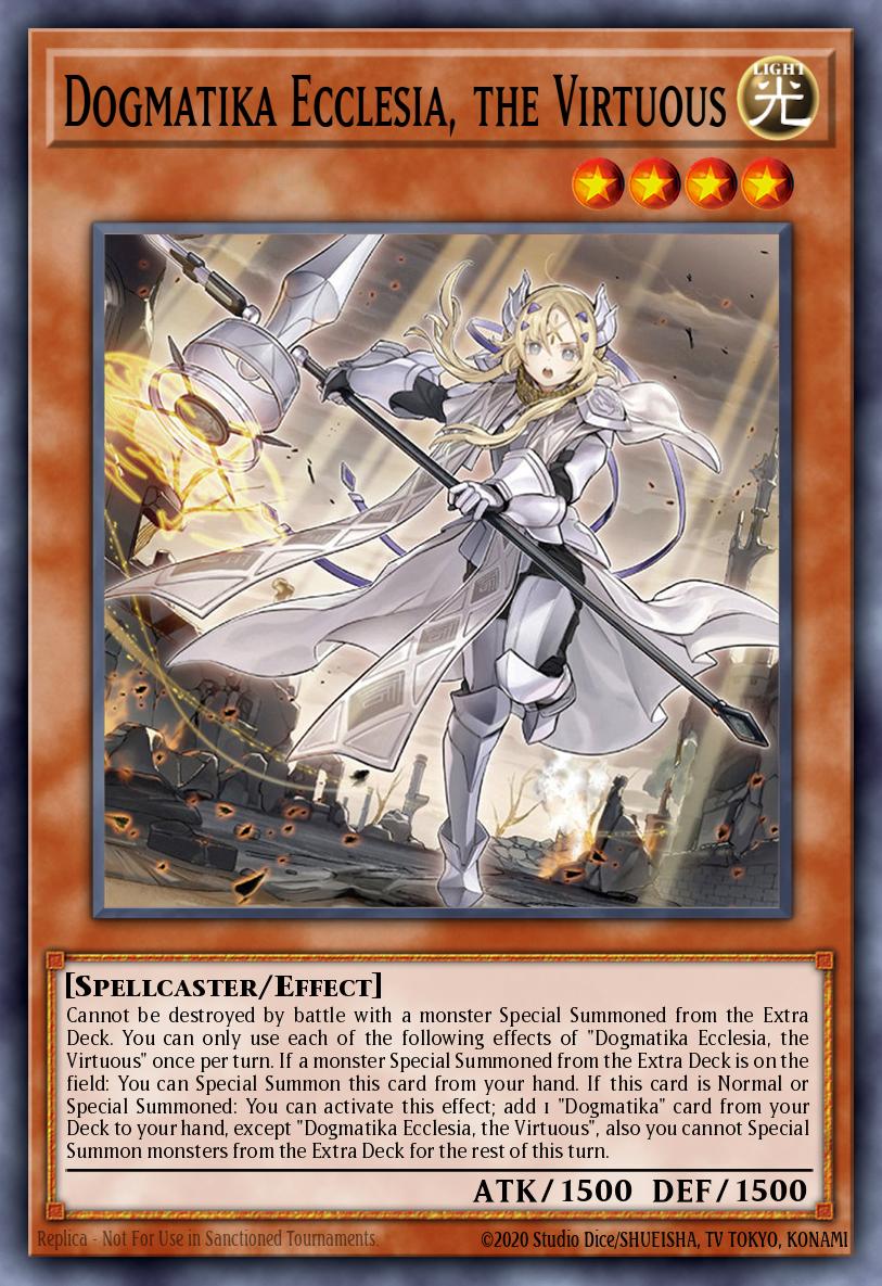 Dogmatika Ecclesia, the Virtuous New artwork CH01-EN014 THE CHRONICLES DECK: The Fallen & The Virtuous (All-Foil Edition) Yugioh card