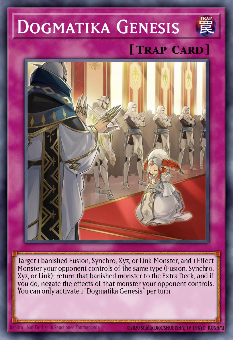 Dogmatika Genesis Ultra Rare MP22-EN039 2022 Tin of the Pharaohs Gods Yugioh card