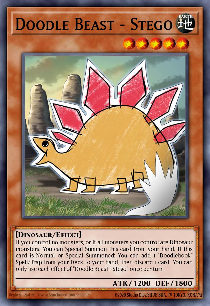 Doodle Beast - Stego Secret Rare BLCR-EN032 Battles of Legend Crystal Revenge Yugioh card