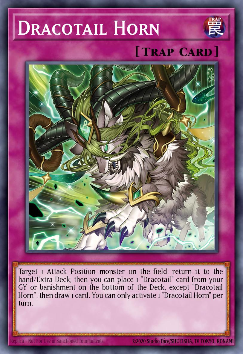 Dracotail Horn Rare JUSH-EN010 Justice Hunters Yugioh card
