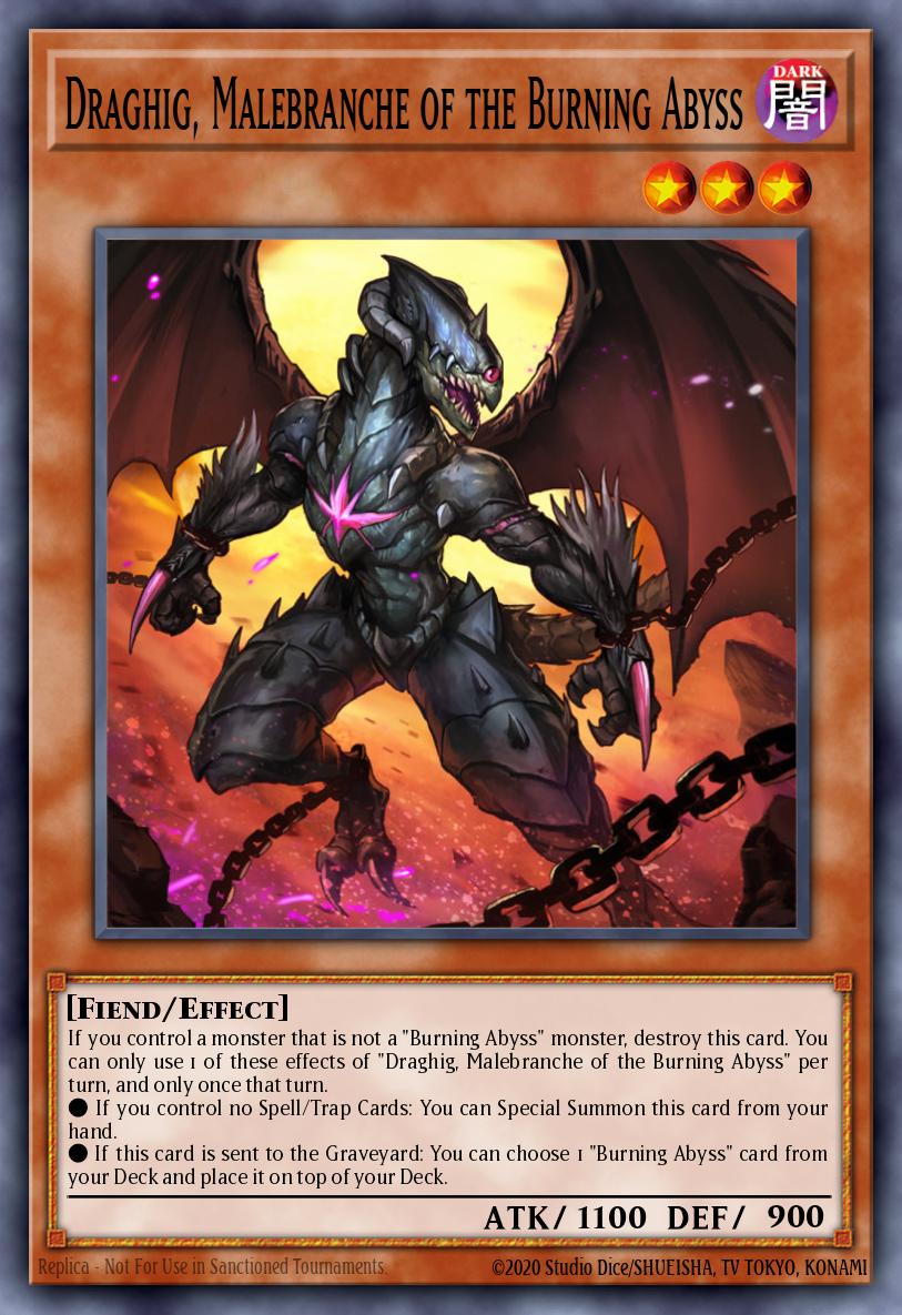 Draghig Malebranche of the Burning Abyss Super Rare CROS-EN082 Crossed Souls Yugioh card