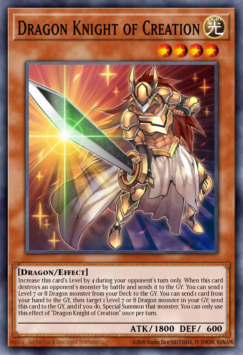 Dragon Knight of Creation Super Rare SR02-EN002 Rise of the True Dragons Structure Deck Yugioh card