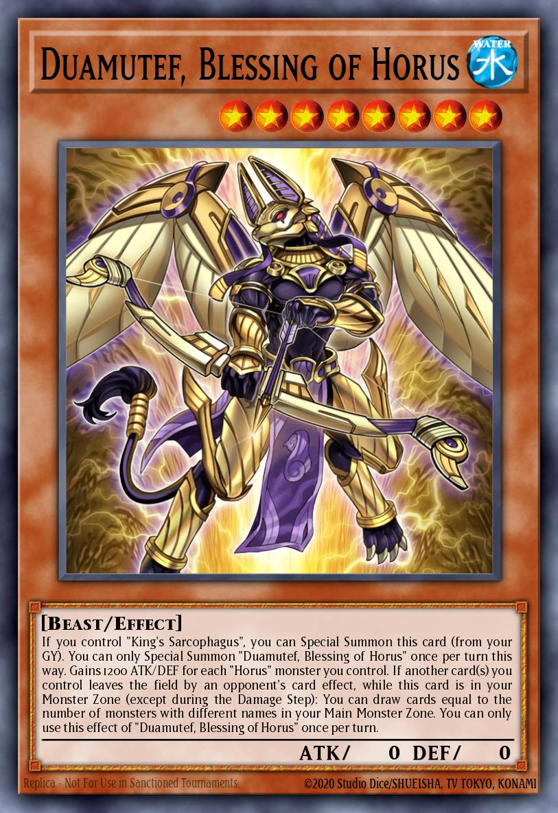 Duamutef, Blessing of Horus Ultra Rare CH02-EN023 THE CHRONICLES DECK: Spirit Charmers (All-Foil Edition) Yugioh card