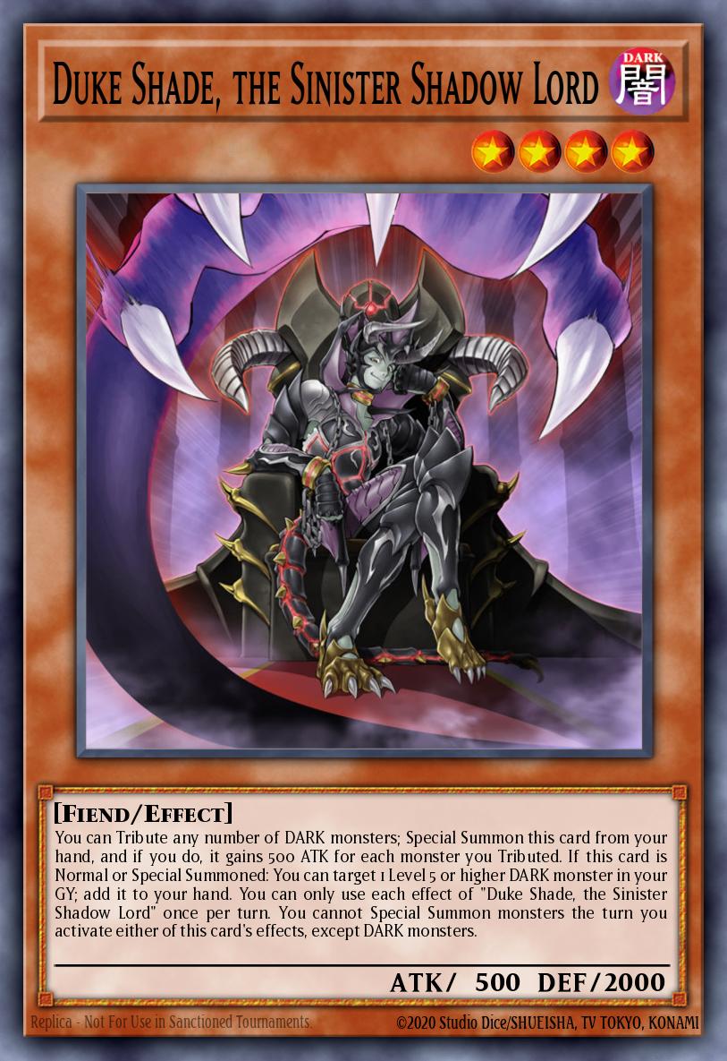 Duke Shade the Sinister Shadow Lord Common EGS1-EN017 Egyptian God Deck Slifer the Sky Dragon Yugioh card