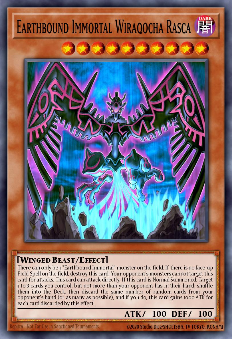 Earthbound Immortal Wiraqocha Rasca Secret Rare CT06-EN004 Collectible Tins 2009 Wave 2 Yugioh card