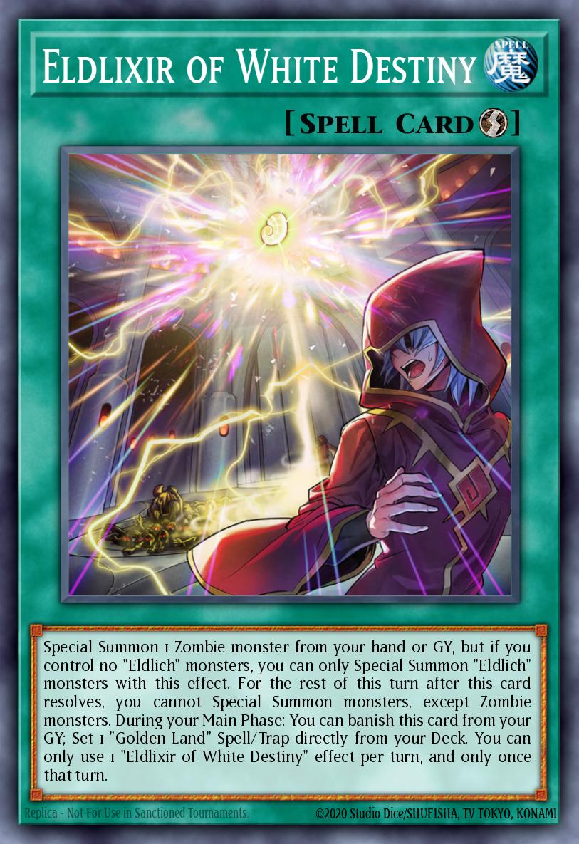 Eldlixir of White Destiny Rare MGED-EN124 Maximum Gold El Dorado Yugioh card