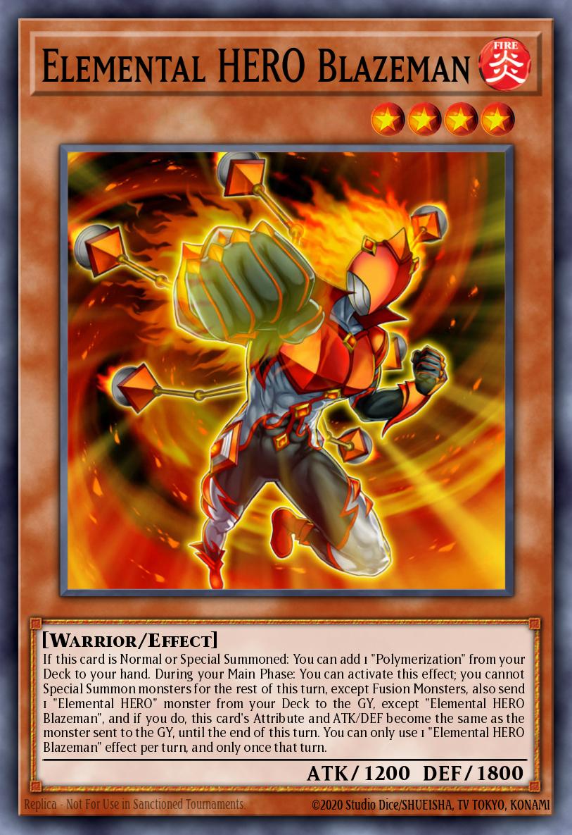 Elemental HERO Blazeman Common LEHD-ENA16 Legendary Hero Decks Yugioh card