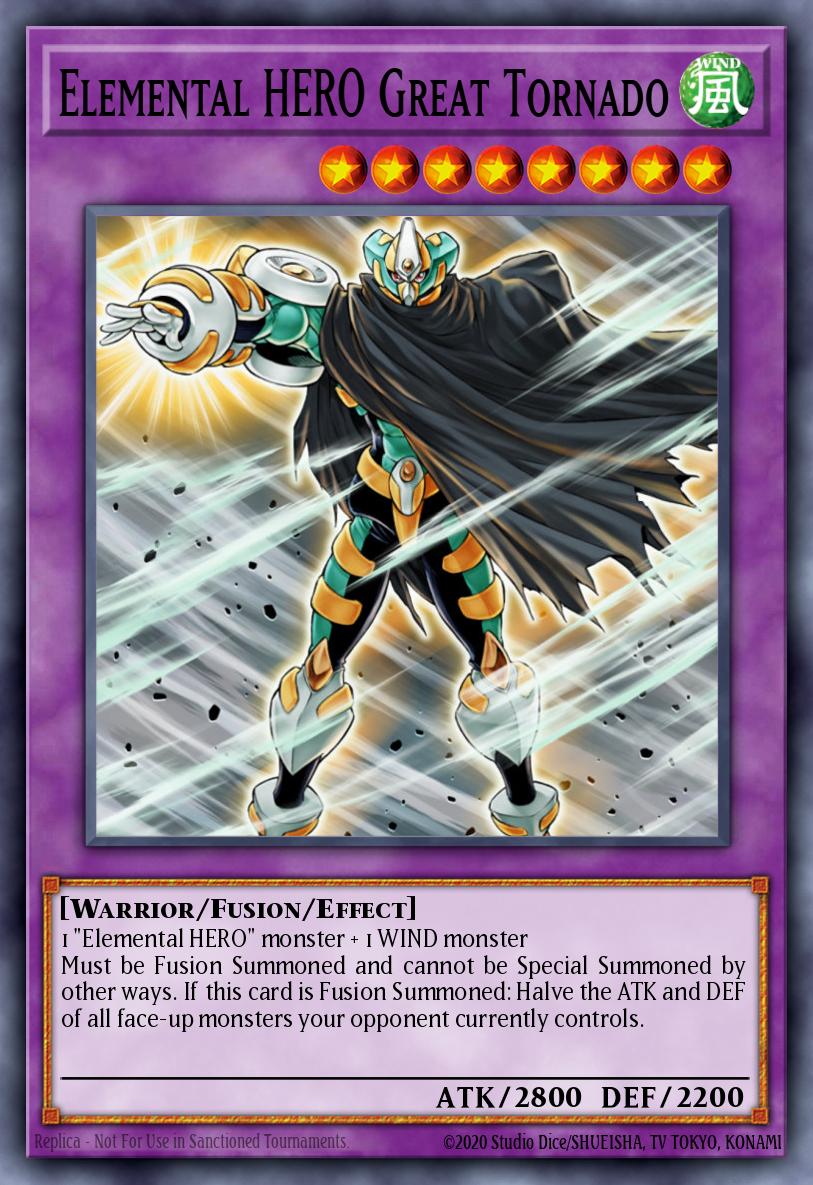 Elemental HERO Great Tornado Common SDHS-EN045 HERO Strike Structure Deck Yugioh card