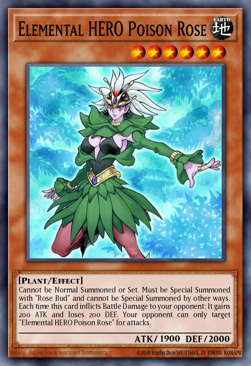 Elemental HERO Poison Rose Rare LCGX-EN036 Legendary Collection 2 The Duel Academy Years Mega Pack Yugioh card