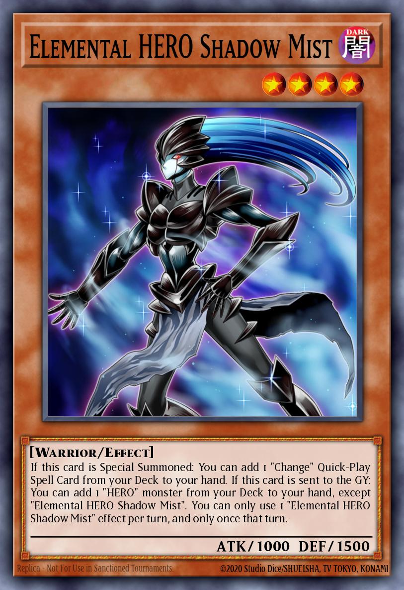 Elemental HERO Shadow Mist Super Rare SDHS-EN001 HERO Strike Structure Deck Yugioh card
